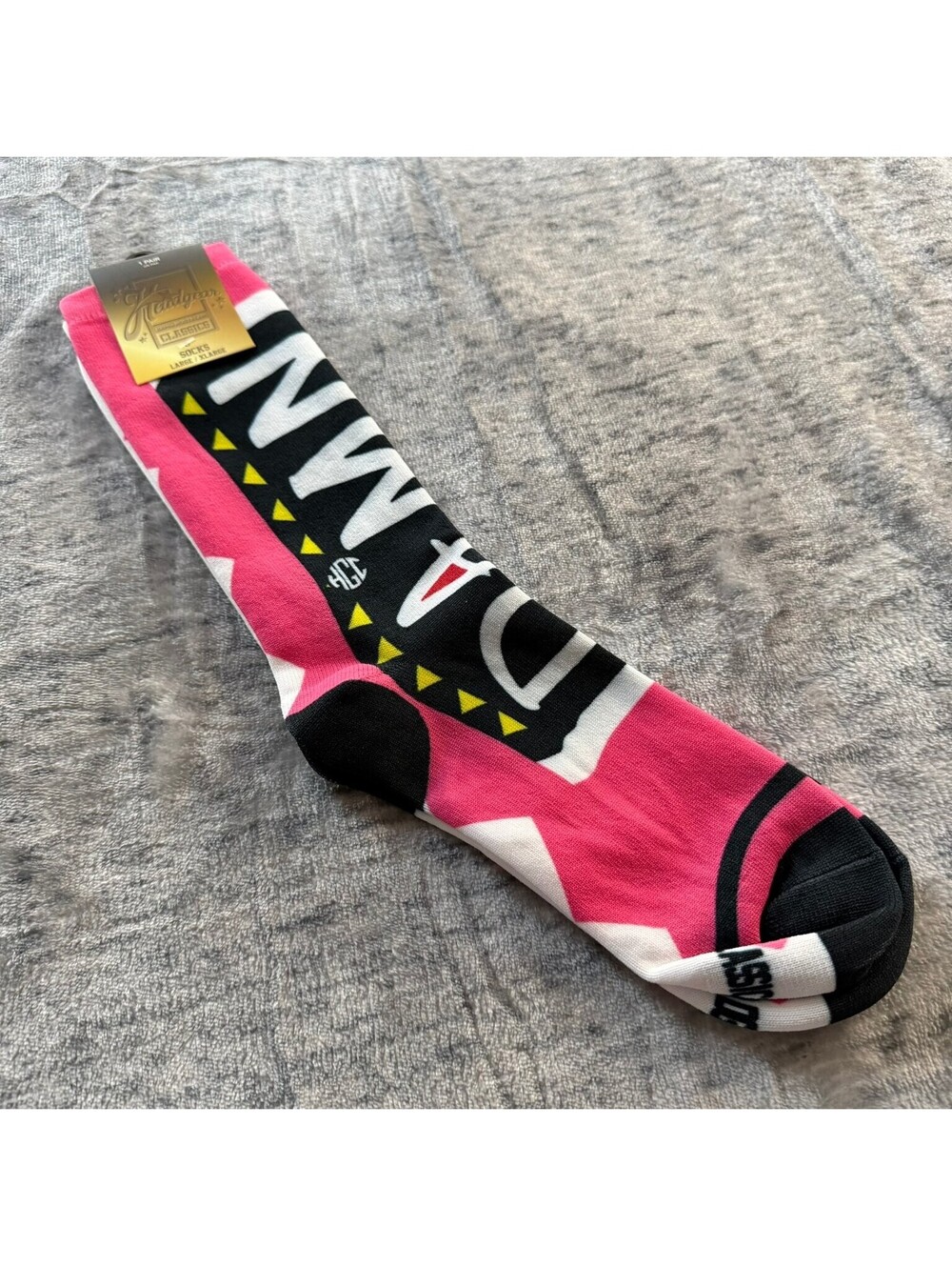 Headgear Classics Socks Men's Pink Black Yellow White Large/XLarge Cotton Blend